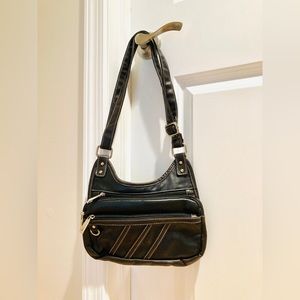 Black Rivet small black handbag
